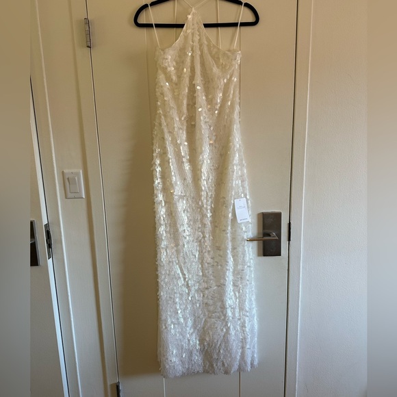 Rotate White Sequin Gown NWT - Picture 2 of 3